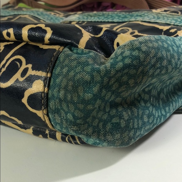 Fossil Keyper Coated Canvas Messenger Bag Navy - Picture 11 of 14